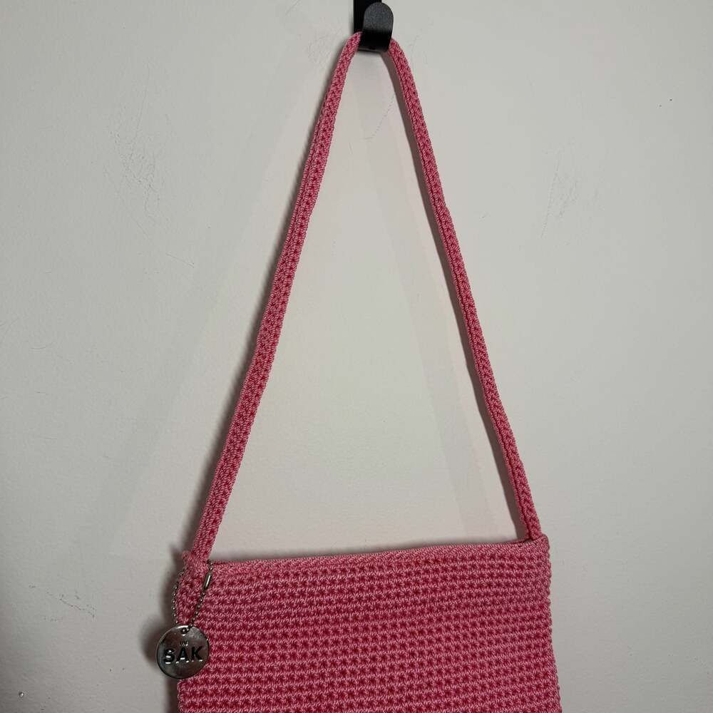 The Sak Pink Crochet Mini Shoulder Bag Y2K Boho Fairy-core - Picture 3 of 6